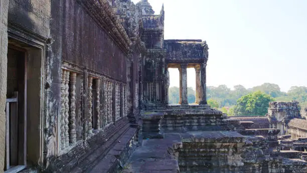 Photo of Popular tourist attraction ancient temple complex Angkor Wat in Siem Reap, Cambodia