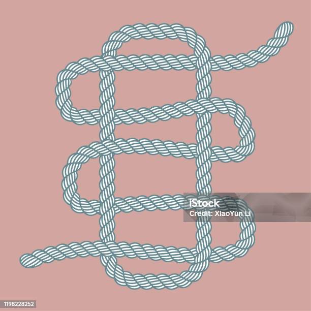 Creative Single Rope Creative Design Of Rope Stock Illustration - Download Image Now ...