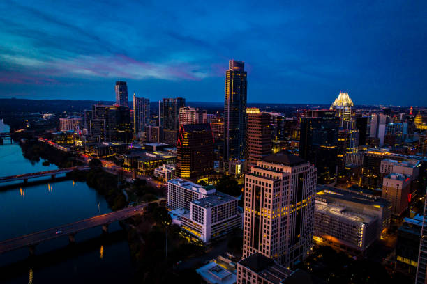istock Blue Hour Twilight above Austin Texas Skyline Cityscape 1198231136