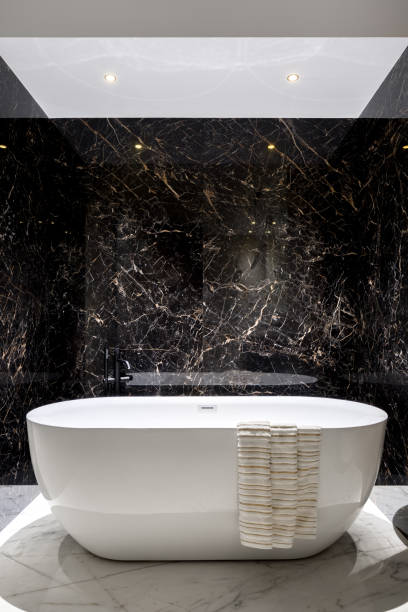 istock Luxury bathtub in marble bathroom 1198231992
