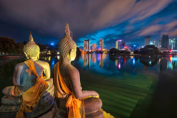 Seema Malakaya Temple in Colombo, Sri Lanka, taken in August 2019 Seema Malakaya Temple in Colombo, Sri Lanka, taken in August 2019, post processed in HDR sri lanka skyline stock pictures, royalty-free photos & images