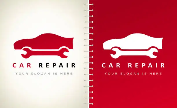 Vector illustration of car repair vector. Design illustration.