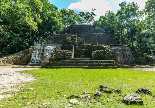 istock Lamanai archaeological reserve mayan Mast Temple in Belize 1198236286