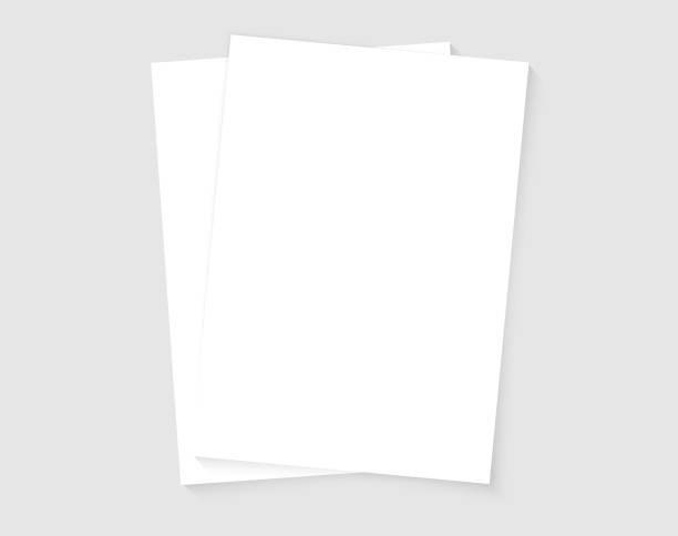 istock Paper A4 size sheets. A4 format papers. Mock up template for your design. Set of White blank paper A4 sheets with realistic shadows. 1198239999