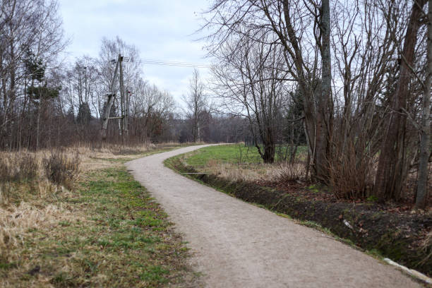 istock Small countryside walking, hiking tourism path. 1198241527