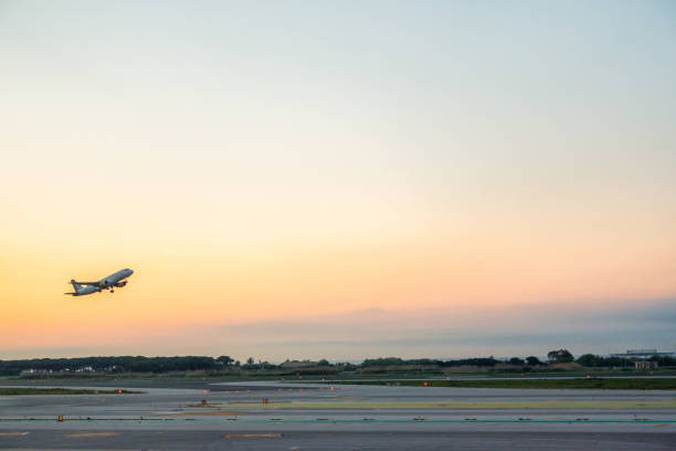 istock airplane during take off in the morning 1198244892