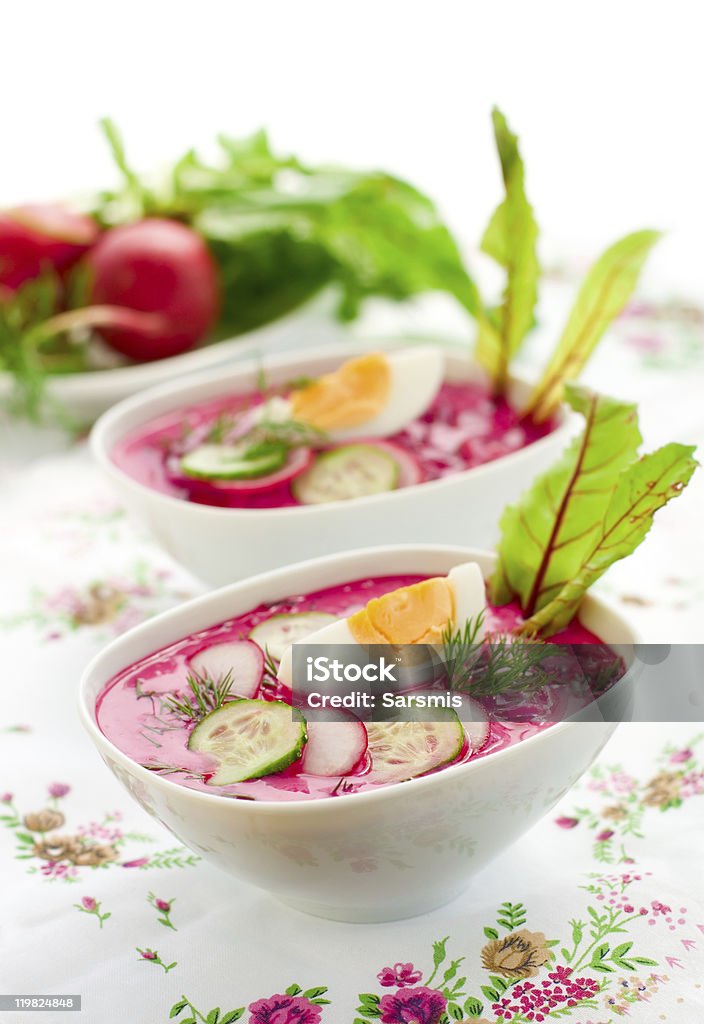 Sopa de remolacha frío - Foto de stock de Alimento libre de derechos