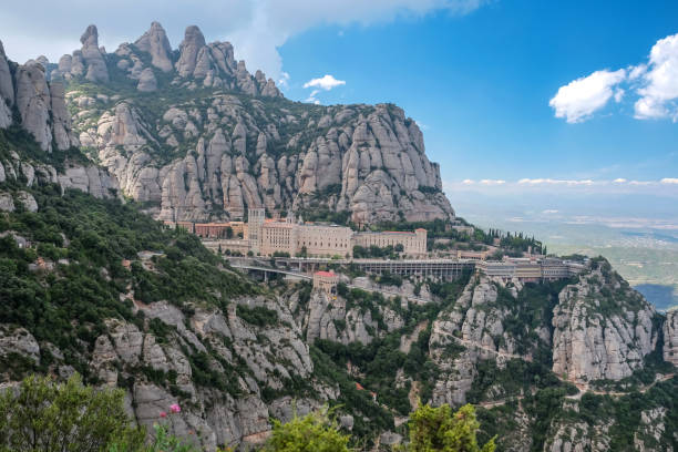 istock Beautiful panoramic view of Montserrat monastery 1198248961