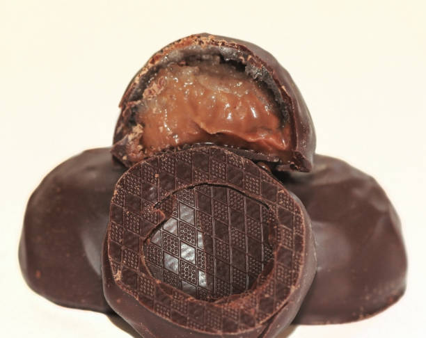 istock A close-up view of chocolate truffle intersection. 1198252447