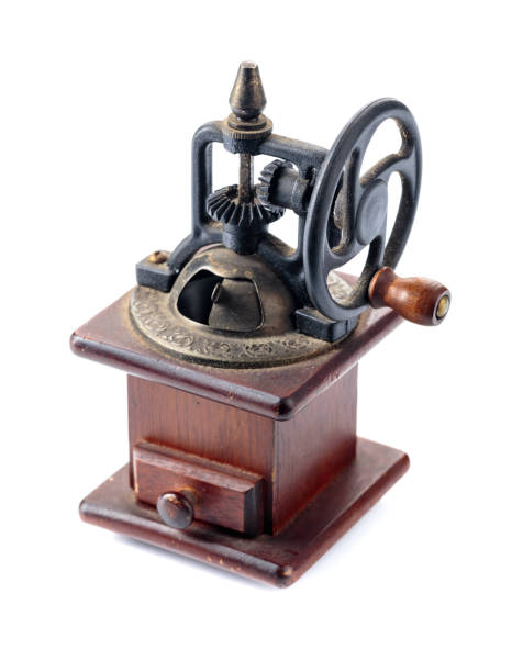 istock Pepper grinder with a mechanical handle gear isolated on  white. 1198252982