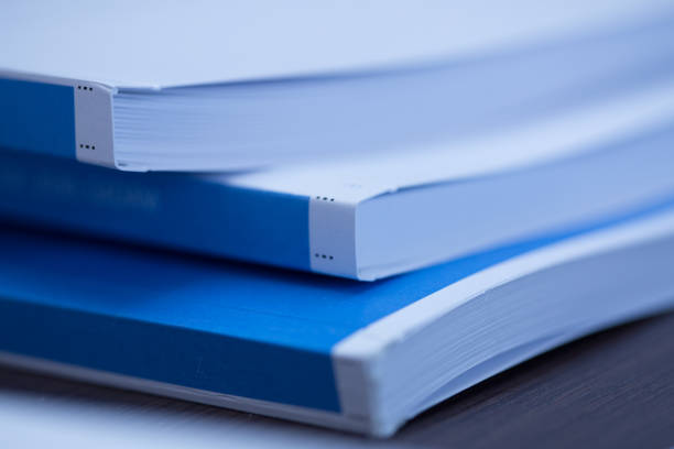 istock Production and gluing of books. 1198253624