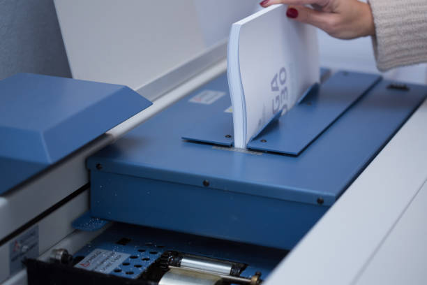 istock Production and gluing of books. 1198253665