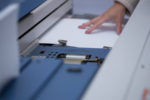istock Production and gluing of books. 1198253675