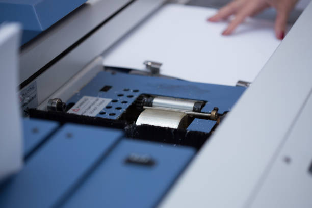 istock Production and gluing of books. 1198253703