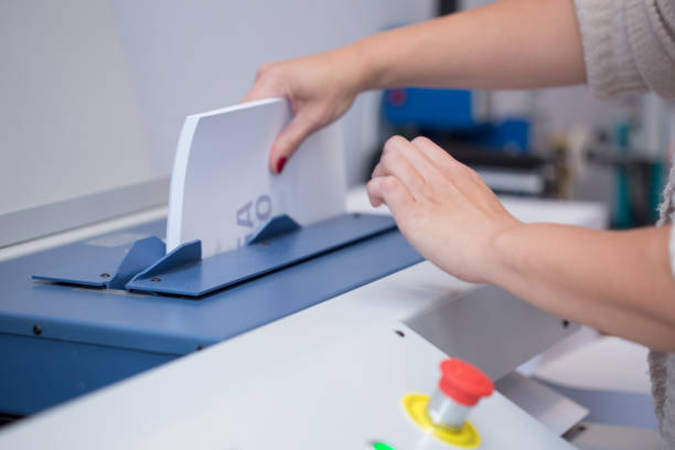 istock Production and gluing of books. 1198253901