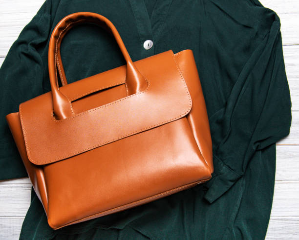 istock Brown leather women's bag 1198255117