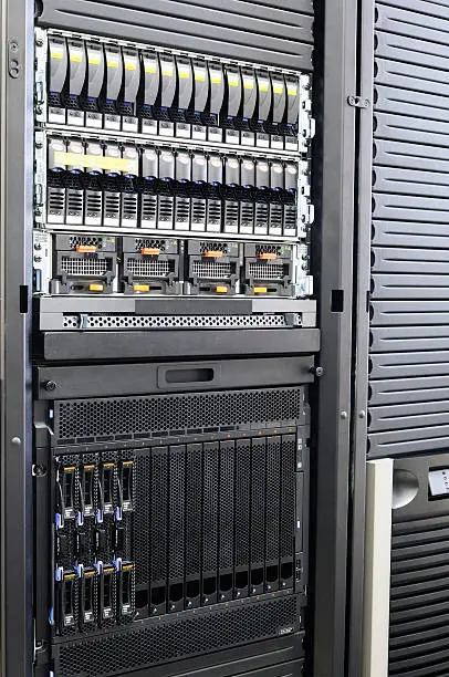 Photo of Rack mounted servers