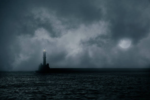 istock Lonely lighthouse on a stormy day 1198257652