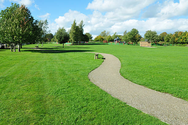 Park Pathway stock photo