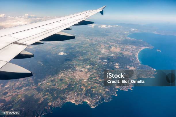 View Of Costa Brava From An Airplane Catalonia Spain Stock Photo - Download Image Now