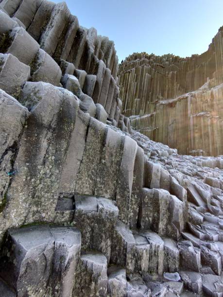 istock Frozen basalt rock - Kamenicky Senov (Herrenhausfelsen), Czech Republic 1198261509