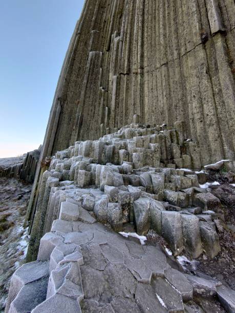 istock Frozen basalt rock - Kamenicky Senov (Herrenhausfelsen), Czech Republic 1198261518