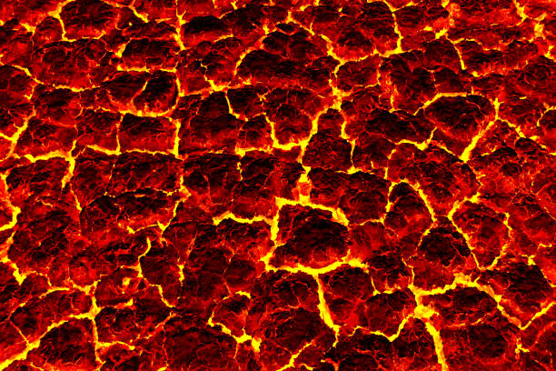istock The lava drought in dry ground, Concept lava drought. 1198263013