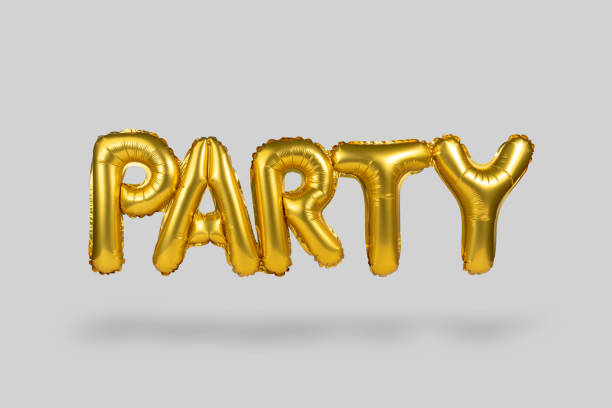istock Creative composition made with Party foil balloon on bright background. Minimal celebration party concept. 1198270158