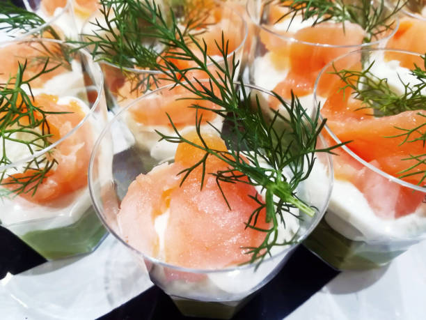 istock salmon appetizer with cheese, avocado and  wild fennel 1198270389
