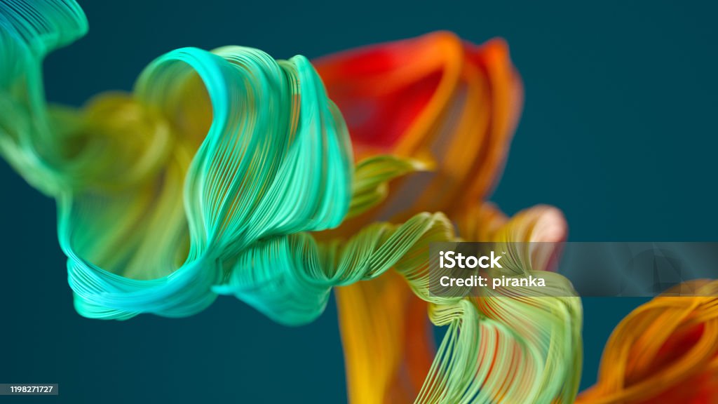 Abstract wavy object Abstract background of colorful curved lines Abstract Stock Photo