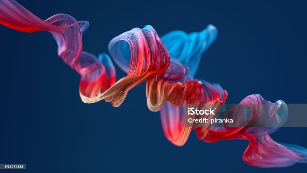 colorful wavy object Abstract background of colorful curved wires Abstract Stock Photo