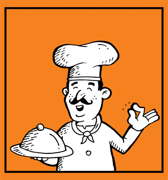 Hand Drawn Cartoon Chef Stock Illustration - Download Image Now - Chef,  Doodle, Drawing - Activity - iStock