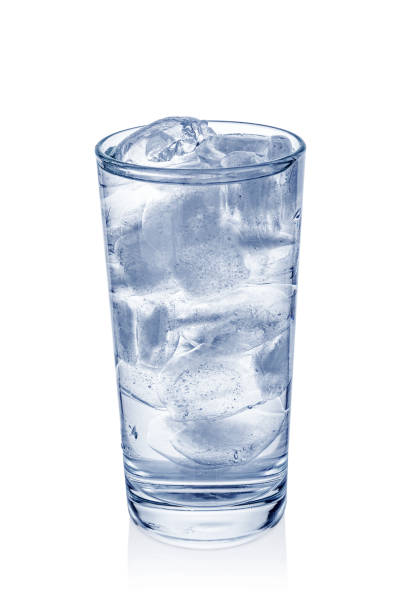 istock Glass with pure water and ice isolated on white background 1198274961
