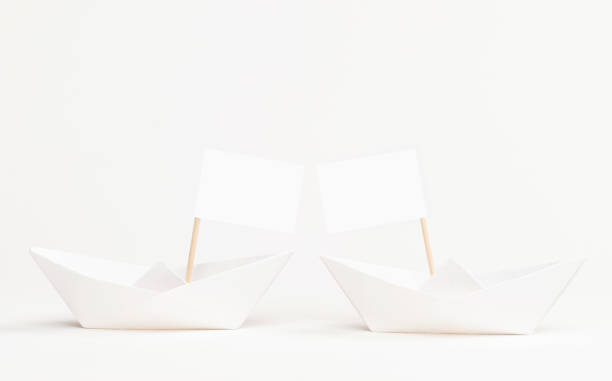 istock Two Flag Two Paper Boat 1198276778