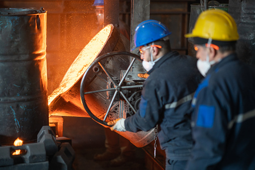 Metallurgical plant, hot metal casting
