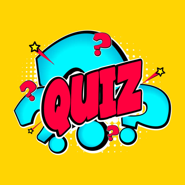 quiz-logo mit fragezeichen zeichen in comic-pop-art-stil, vektor-illustration - trivial pursuit illustrations stock-grafiken, -clipart, -cartoons und -symbole