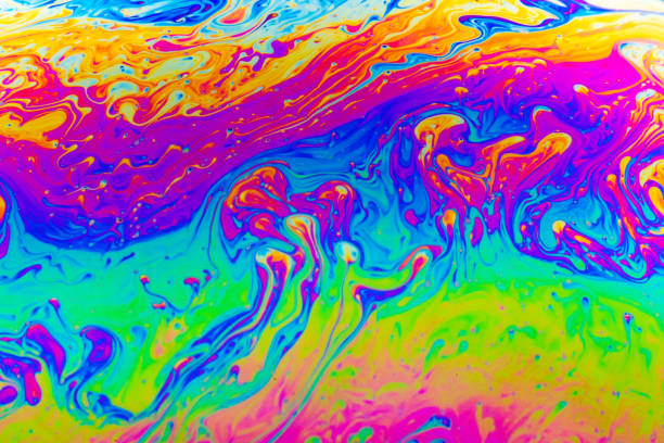 istock Macro shot of a soap bubble surface 1198279114