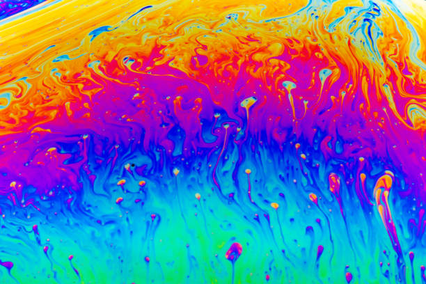 istock Macro shot of a soap bubble surface 1198279122