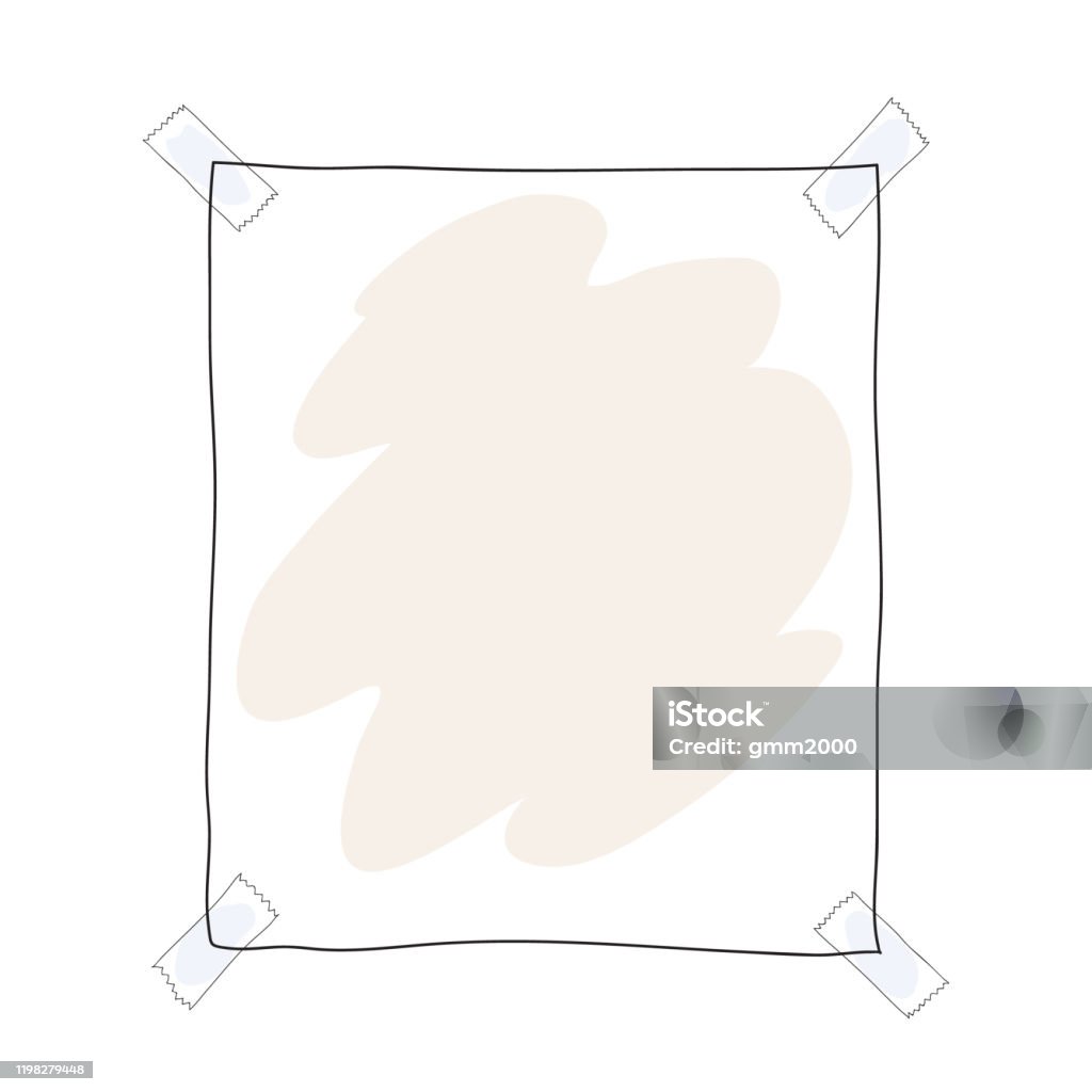 Handdrawdoodle Note Paper Note Hand Drawn Doodle Vector Art Illustration Stock Illustration ...