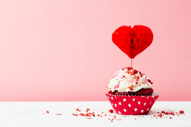 istock Valentines day dessert on a pink background 1198280356