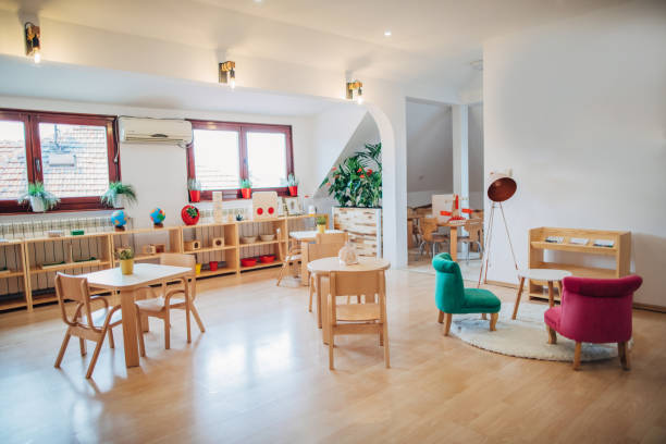 istock Classroom of kindergarten interior design 1198280543