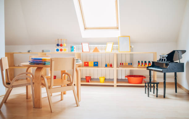 istock Classroom of kindergarten interior design 1198280559