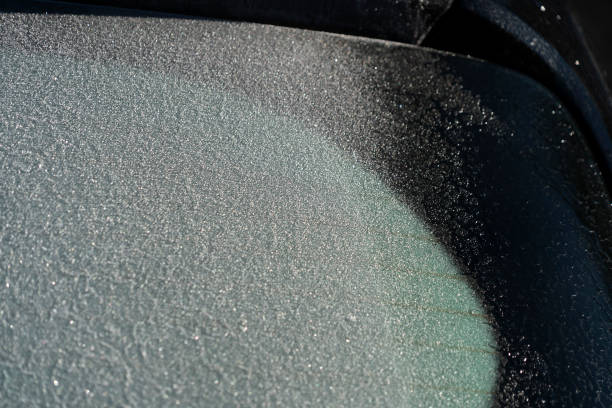 istock Frozen car window glass detail 1198281279