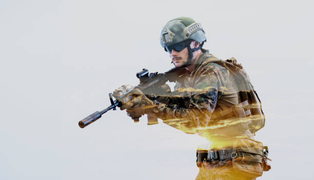istock soldier in action aiming laser sight optics 1198282401