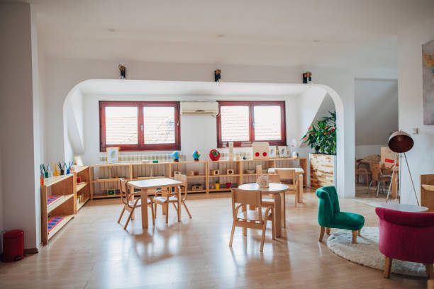 istock Classroom of kindergarten interior design 1198282583