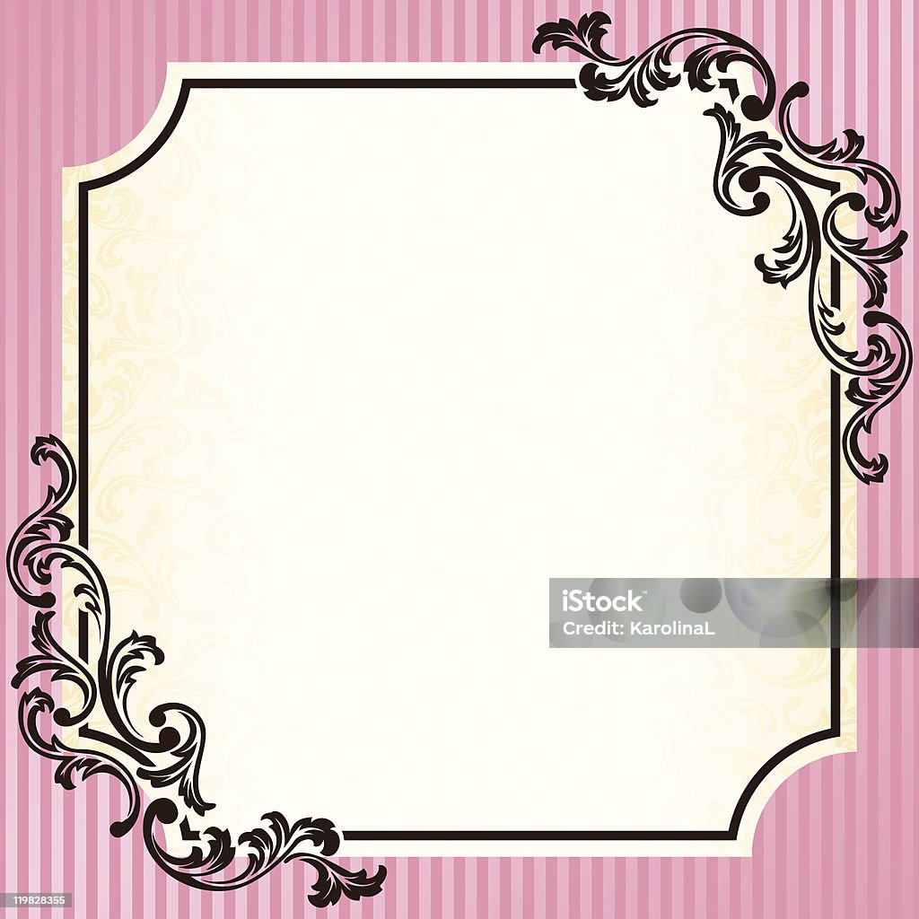 Marco Rococo Rosa Ilustración de Vintage Marco Rococo En Rosa y más Vectores Libres de ...