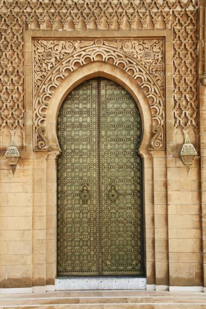 istock Door decorated with arabesque reliefs. 1198283608