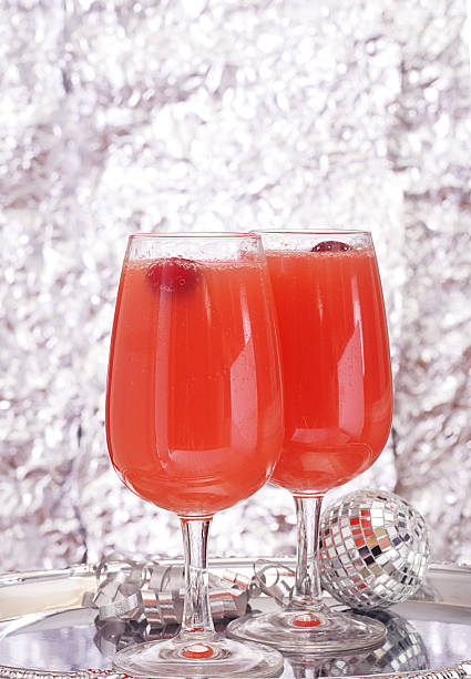 Cranberry mimosa stock photo