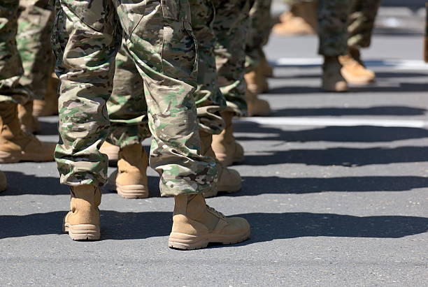 istock Soldiers in boots. Tbilisi. Georgia. 119828541