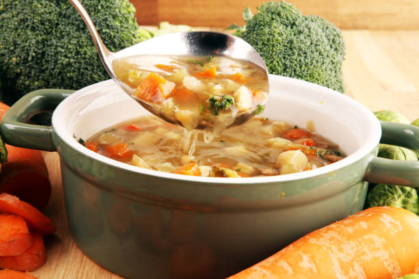 istock Soup, Vegetable Soup, Bowl. Traditional hot veggie soup 1198288262